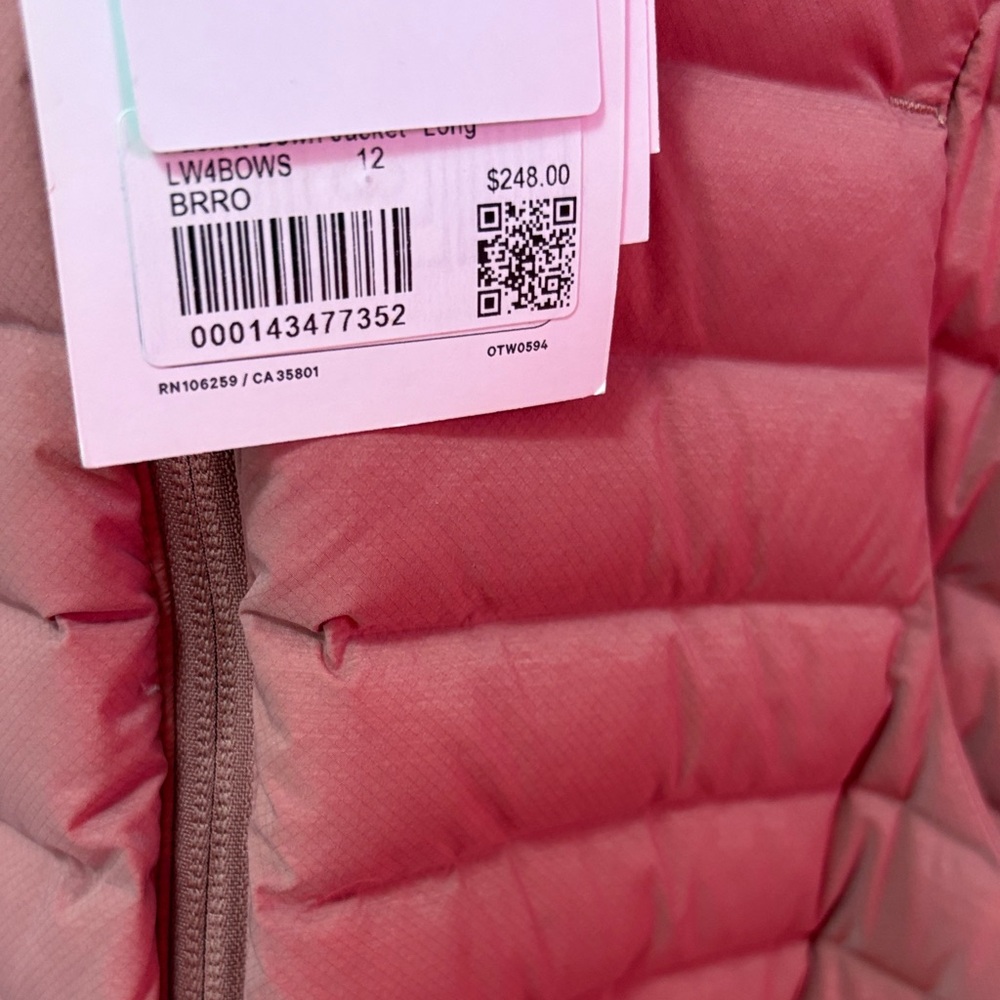 lululemon athletica Pink Puffer Jacket